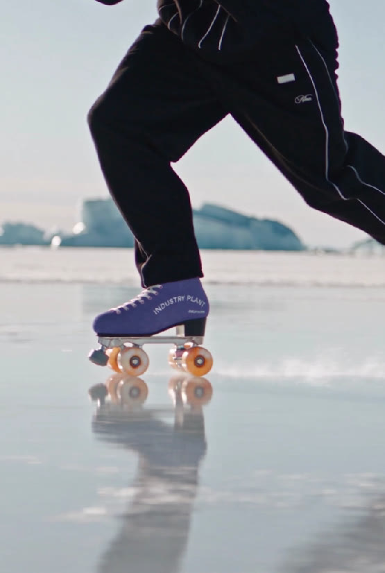 Rollers sur un lac gelé — film sport